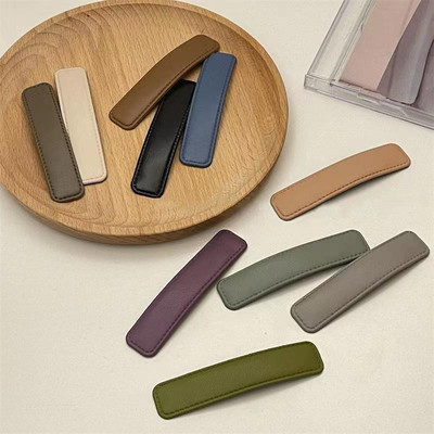 韩版新款侧边刘海皮质bb夹网红时尚后脑勺发夹女边夹子头饰发卡女