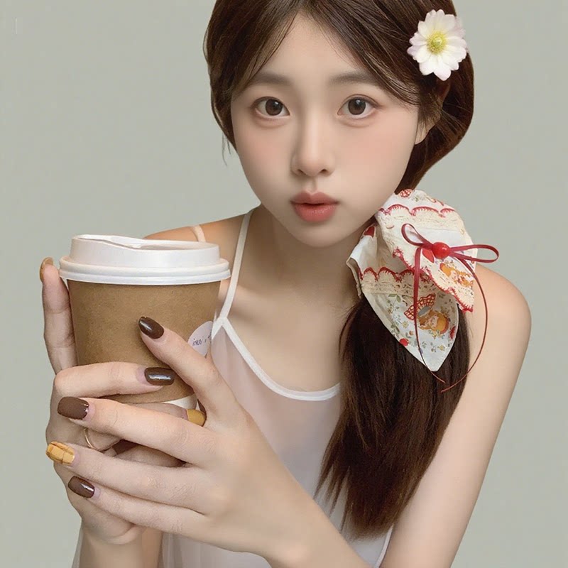 森系少女肠圈发绳手作发饰
