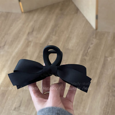 基础但精致~高货 百搭简约蝴蝶结丝带抓夹俏皮优雅大号鲨鱼夹女夹