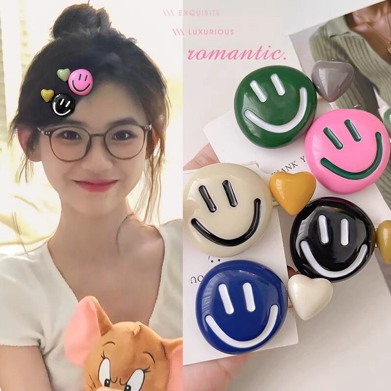 笑脸与爱心~鸭嘴夹子头饰