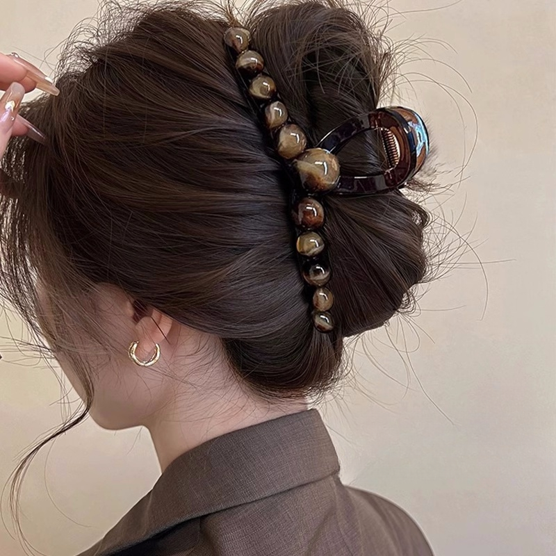 2024新款大号抓夹高级气质渐变圆珠鲨鱼后脑勺夹子发夹盘发头饰女,饰品/流行首饰/时尚饰品新,发饰,淘宝优惠券,粉丝福利购,淘宝优惠卷