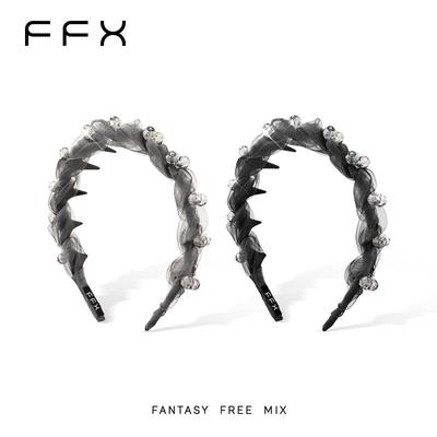 弗弗西FFX简约时尚网纱齿梳发箍晨曦沙雾日常外戴高颅顶发卡头饰