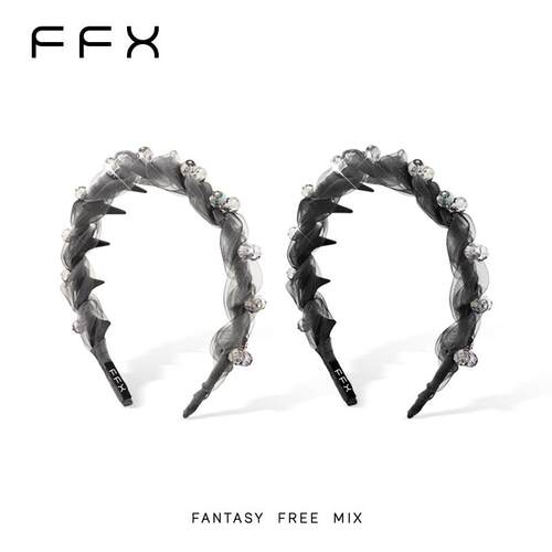 弗弗西FFX简约时尚网纱齿梳发箍晨曦沙雾日常外戴高颅顶发卡头饰