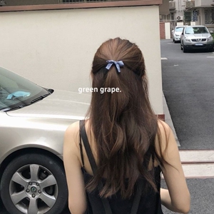 greengrape小心意~氛围感可爱格子蝴蝶结发圈学院风ins麻花辫头绳