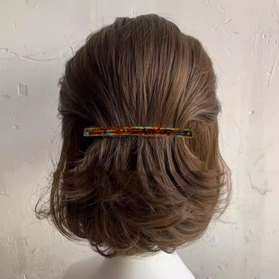 韩国气质一字小号弹簧夹横夹半丸子发夹半夹发卡头发夹子大号发饰
