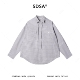 衬衫 高贵轻奢小众设计感竖纹翻领连帽长袖 百搭潮 2026新款 SDSA男装
