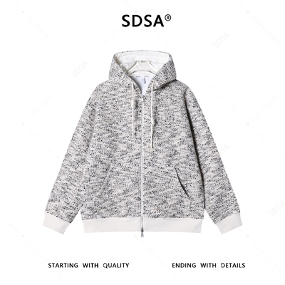 SDSA男士秋冬新款痞帅男装韩版彩色拉链连帽卫衣外套百搭时尚情侣