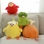 椰子鸡抱枕小黄鸡毛绒玩具菜鸡靠枕午休枕汽车家居摆件公仔礼物