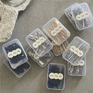 日常基础一字发夹碎发刘海夹黑色金属化妆定型无痕鸭嘴夹水滴BB夹