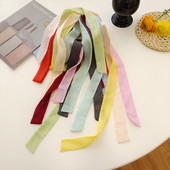 雪纺薄纱糖果色长飘带纯色绑发丝巾汉服头饰扎头丝带超仙发绳女夏