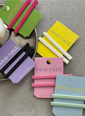 甜美少女 彩色金属一字夹侧边刘海夹对夹 时尚百搭合金发夹新款