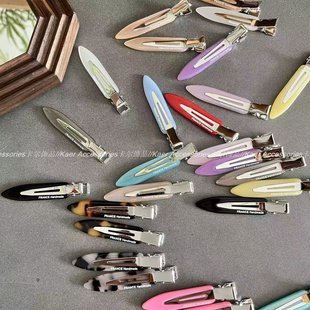 韩系窄版醋酸字母无痕发夹简约百搭刘海碎发化妆夹滑板夹发饰新款