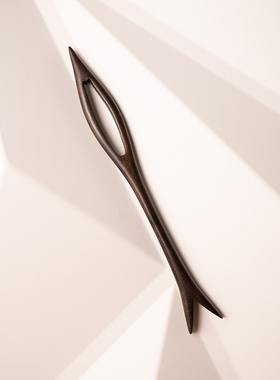 Zang又一雪 如梭愿 原创黑檀木盘发簪子盘发髻饰复古朴传统民族风