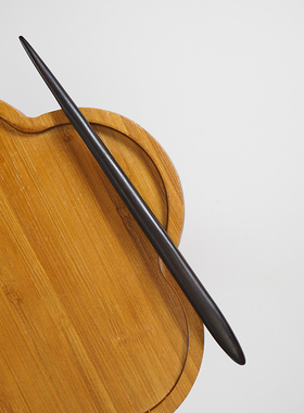 Zang又一雪 松针叶 黑檀木发簪新中式古风简约日常盘发木簪子百搭