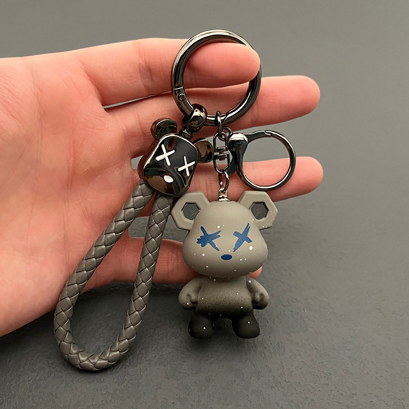 变色龙熊钥匙扣编织绳汽车钥匙链女卡通小熊创意情侣精致包包挂件,节庆用品/礼品,钥匙扣,淘宝优惠券,粉丝福利购,淘宝优惠卷
