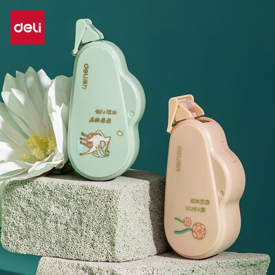 得力东方文彩点点胶DF80点状双面胶8m修正带式双面胶手账胶大容量