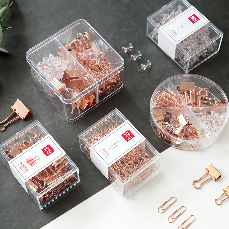 得力长尾夹夹子文具燕尾夹文件