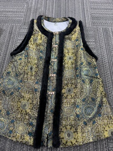 【黑玄锦】定织八达晕黑金贵气加绒圆领比甲明制汉服冬季日常口袋