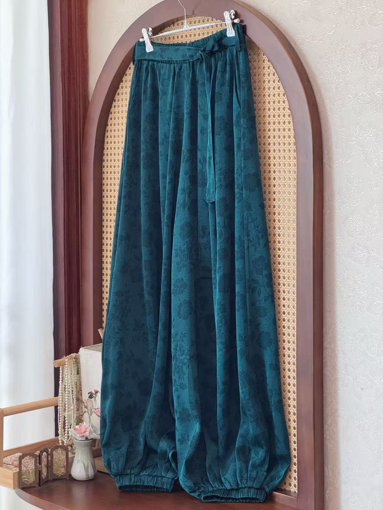 灯笼裤《步步娇》画堂春汉服唐风松紧灯笼灯裤醋酸缎版
