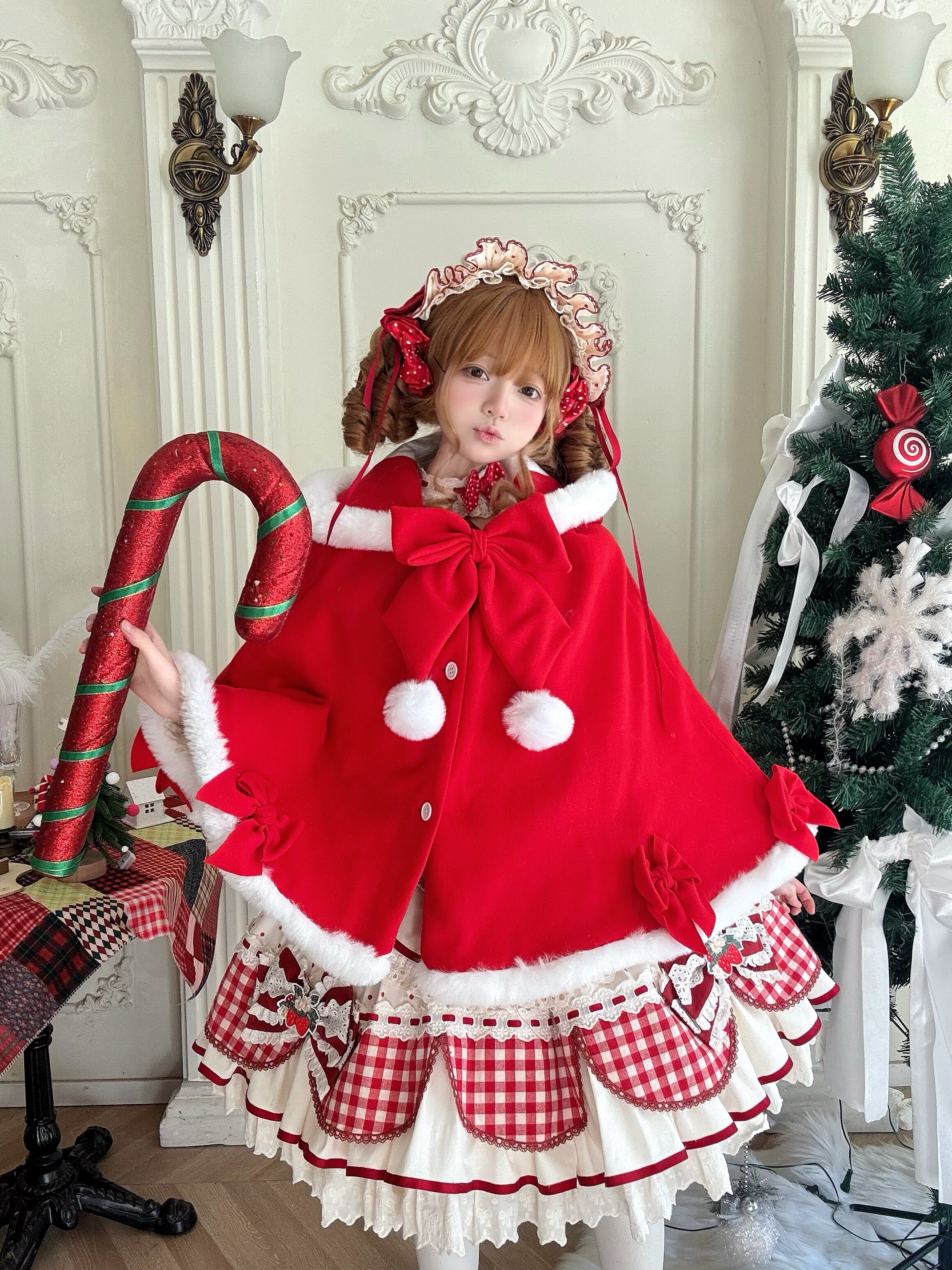 山茶漫记Lolita斗篷披肩洛丽塔秋冬加绒加厚外套甜美软妹斗篷,模玩/动漫/周边/娃圈三坑/桌游,lolita洛丽塔连衣裙,淘宝优惠券,粉丝福利购,淘宝优惠卷