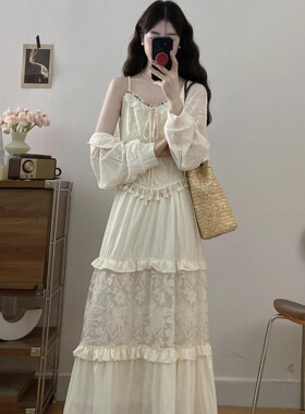 2026春夏新款波西米亚异域民族风穿搭设计感温柔复古重工长裙套装