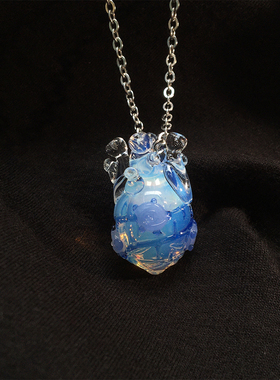 Shimmer_手工坊】海妖之心创意项链吊坠心脏艺术品纯手工生日礼物