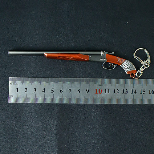 吃鸡周边双管合金小枪破风拳套模型妹控MK14金属MG3挂件P90钥匙扣