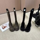 小个子定制反绒长筒厚底增高秋冬骑士靴长靴 6.5cm跟 珂珂 暖冬