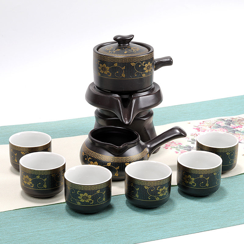 石磨茶具套装懒人泡茶器功夫出水功夫茶具