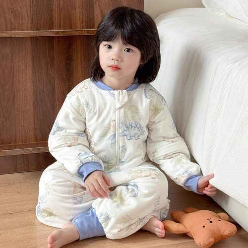 中大童秋冬夹棉可拆袖分腿防踢被