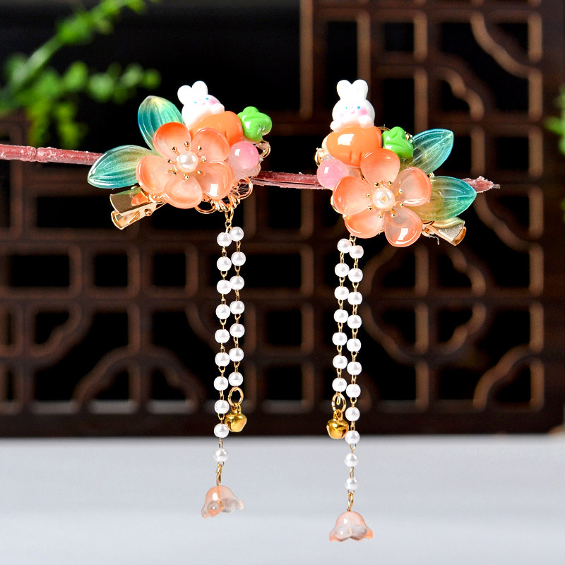 新款古风超萌可爱对夹汉服头饰女儿童琉璃花朵发夹小女孩流苏发饰,饰品/流行首饰/时尚饰品新,发饰,淘宝优惠券,粉丝福利购,淘宝优惠卷