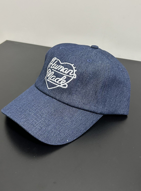 humanmade日系做旧洗水牛仔棒球帽工装风简约四季弯檐帽子弯沿帽