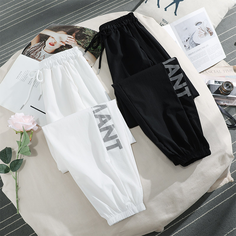 CLEARANCE PICK-UP DISCOUNT WOMENS CLOTHING LABEL CUTTING COUNTER WITHDRAWAL FOREIGN TRADE QUICK-DRYING CROPPED PANTS SWEATPANTS CASUAL PANTS WOMENS PANTS