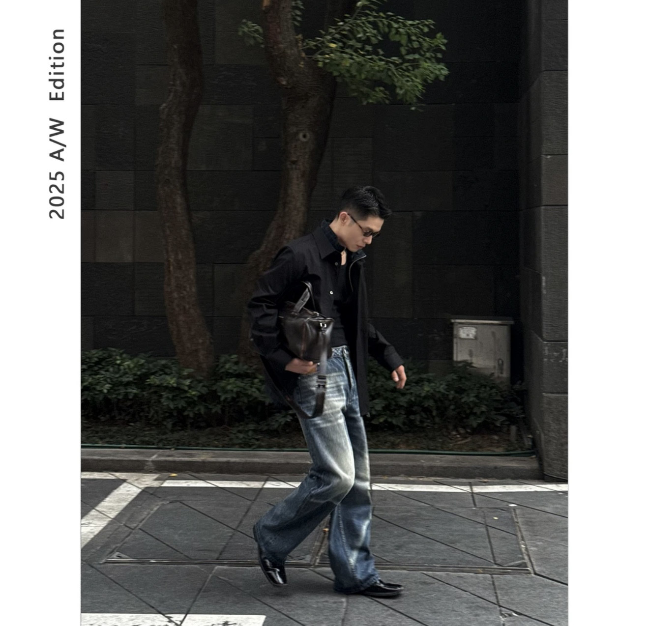 DUPU CONTRACTED 黑标12.5OZ高捻粗斜重工水洗猫须阴影直筒牛仔裤