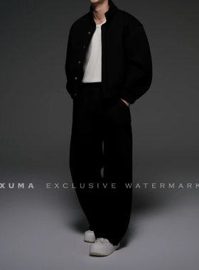 NOKO 26SS【丝滑质感330G定制混纺磁吸扣短款微廓型宽松卫衣外套