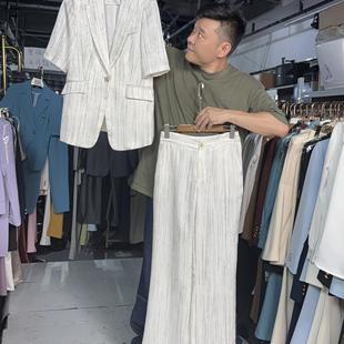 西装 时尚 套装 职业两件套裤 644 子女装 高端西服2025春夏款