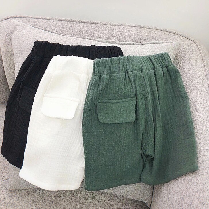 夏季薄款短裤儿童棉麻五分裤男童裤子中小童宝宝百搭外穿休闲中裤