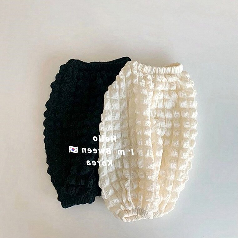 春秋装新款洋气韩版黑色时韩国童1装裤子尚可爱泡芙女2童灯笼裤