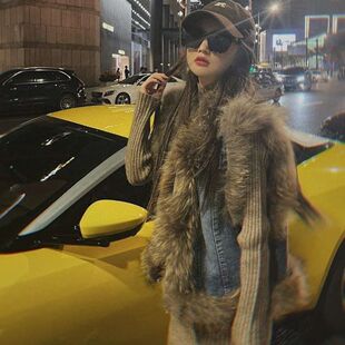 2024复古秋季网红新款拼接气质牛仔马甲外套女毛毛绒无袖坎肩ins