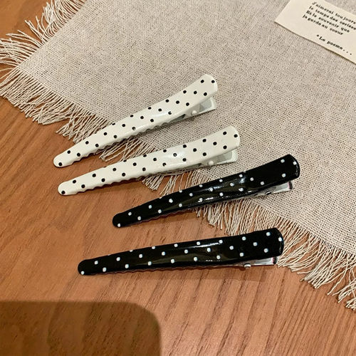 极简风波点黑白发夹韩系