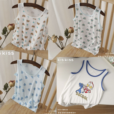 男孩童网眼背心KISKISS打底春夏