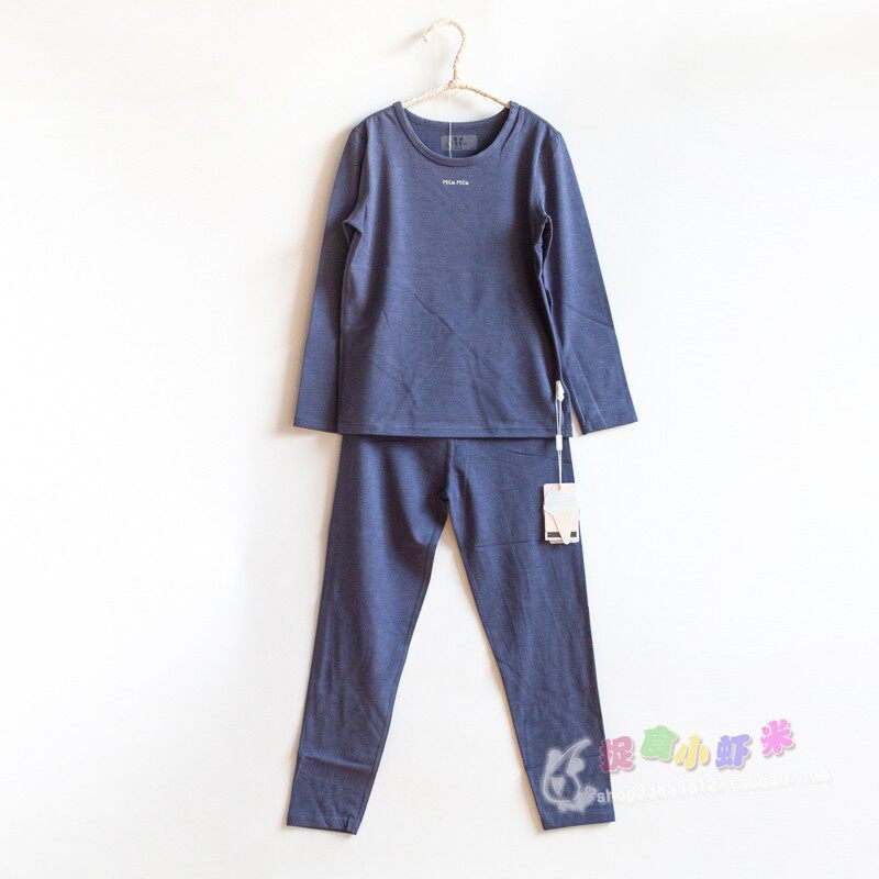 MIRAMI LU AUTUMN AND WINTER NEW BOY ULTRA-THIN GERMAN VELVET SUIT UNDERWEAR SUIT HOME SERVICE BOY AUTUMN CLOTHING LONG PANTS
