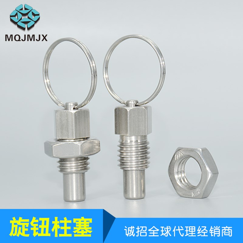 GN717拉环分度销旋钮柱塞弹簧定位销不锈钢分割定位柱弹顶销拉扣