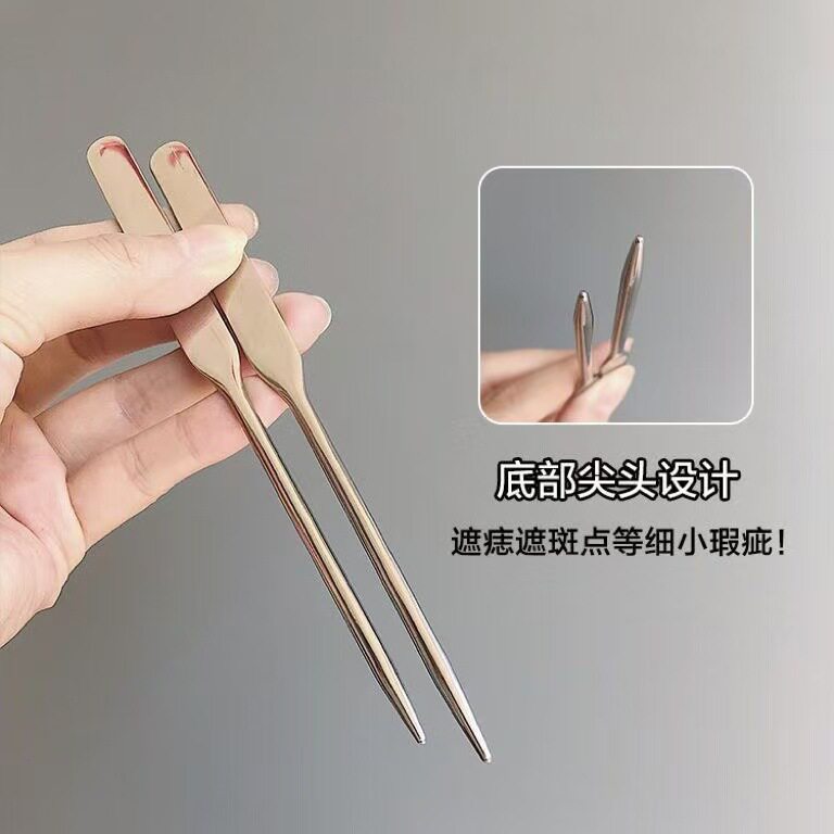不锈钢粉底铲刮刀粉底液铲刮板刮勺多功能调和棒工具便携调色板