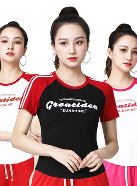 广场舞运动上衣健美操服棉
