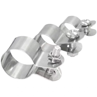304不锈钢管卡夹圆管固定卡扣卡箍钢管骑马卡夹抱箍连接线接地卡