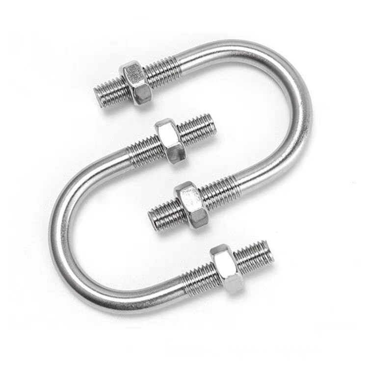 U型螺栓304不锈钢U形螺丝夹管管卡管夹固定卡扣套装M6M8M10M12M24