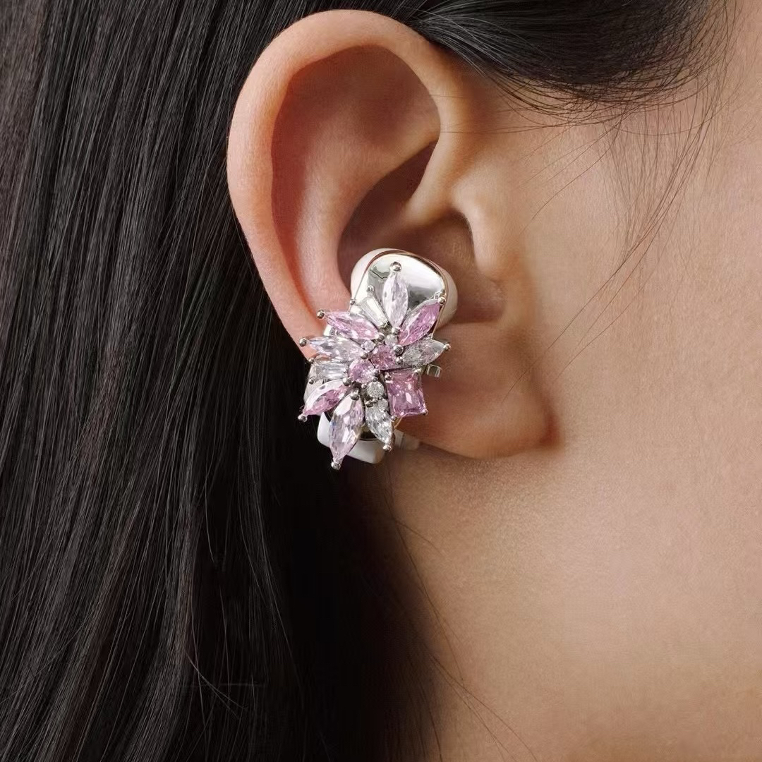 适用于bose耳机钻扣满钻锆石耳夹扣diy小众甜美高级感耳饰配饰女