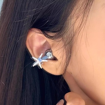 适用于freeclip2耳机钻扣女满钻海星耳机扣小众精致甜美耳饰配饰