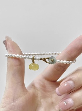 mini小珍珠桂花香手链女少女